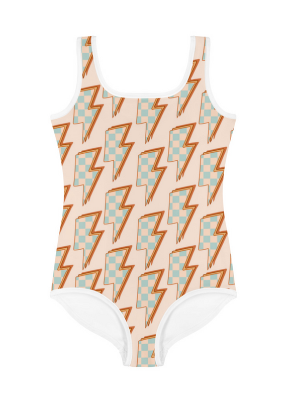 Toddler Checkered Bolt Swimsuit