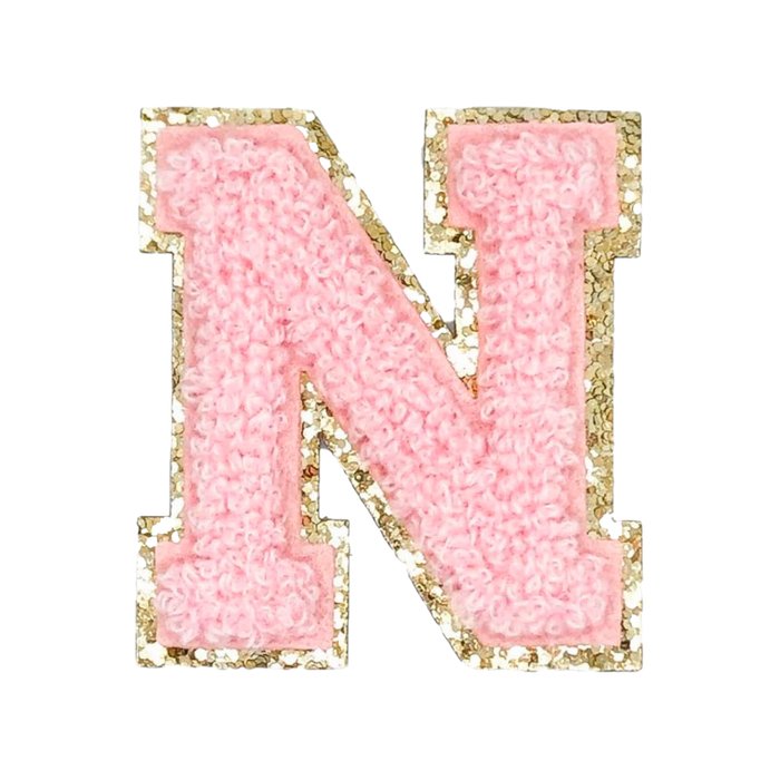 Dusty Pink Letter Chenille Patch
