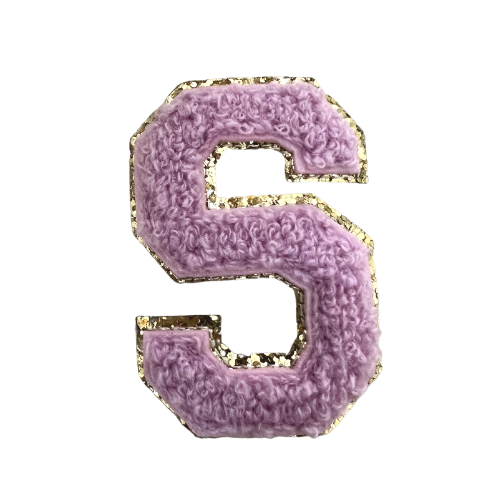 Lilac Letter Chenille Patch