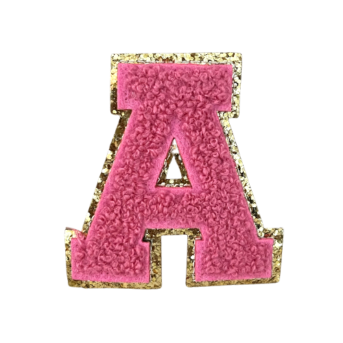 Bubblegum Pink Letter Chenille Patch