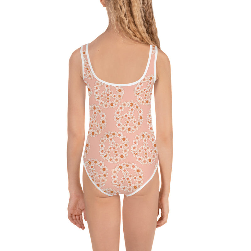 Toddler Peace Floral Swimsuit