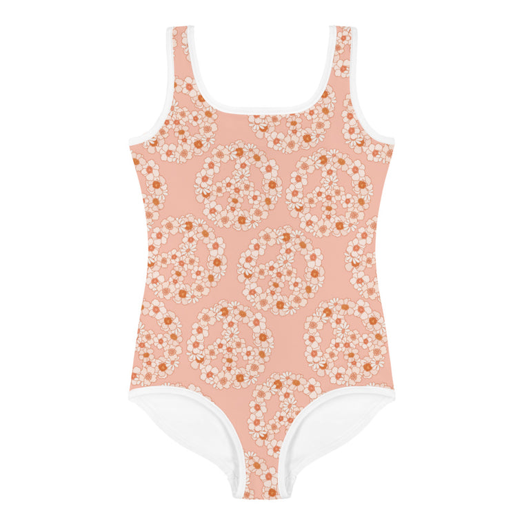 Toddler Peace Floral Swimsuit