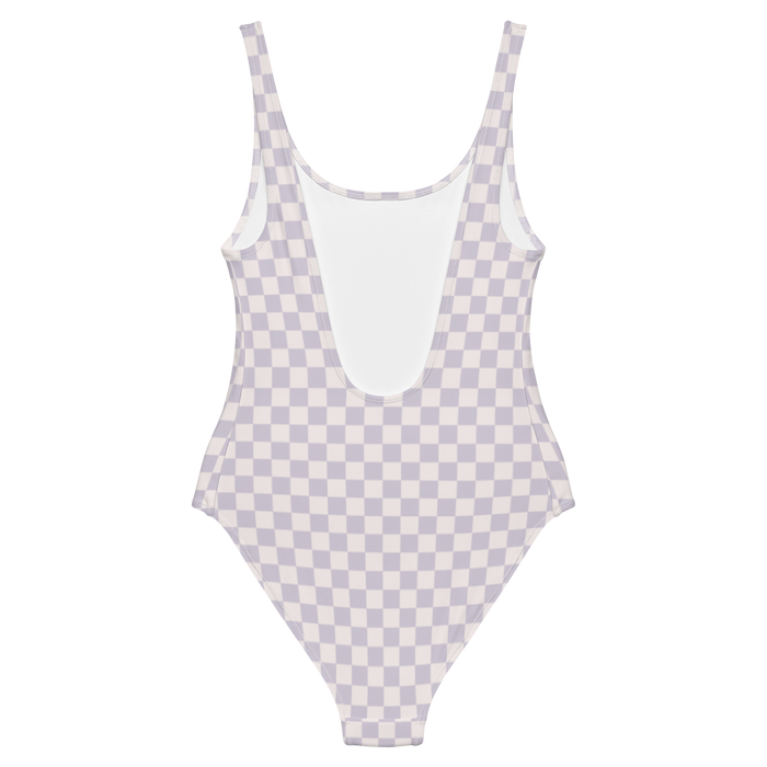 Lavender Checker Swimsuit