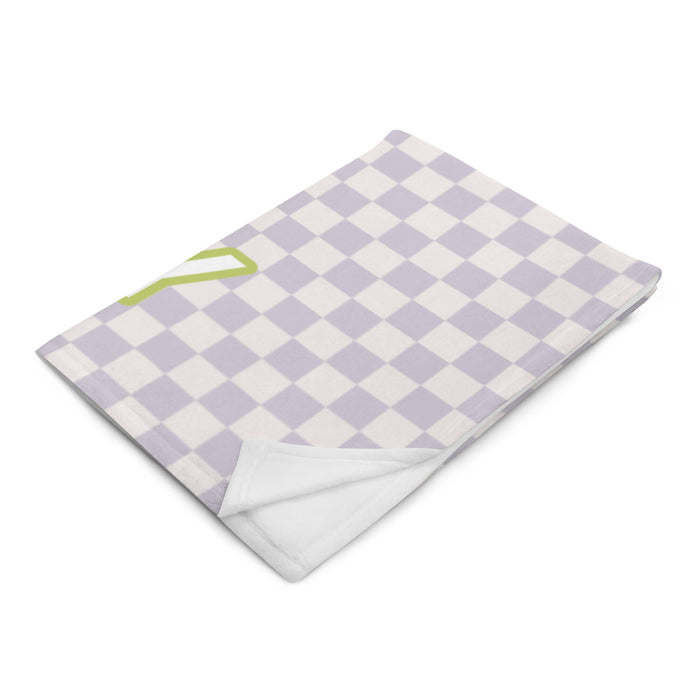 Custom Lavender Checker Blanket
